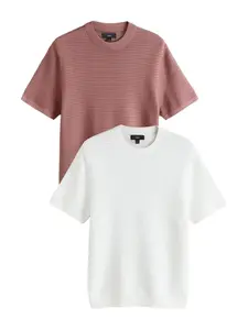 Next Sveter  melónová / biela