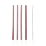 Zopa Silikonové brčko 4ks, Old Pink 3