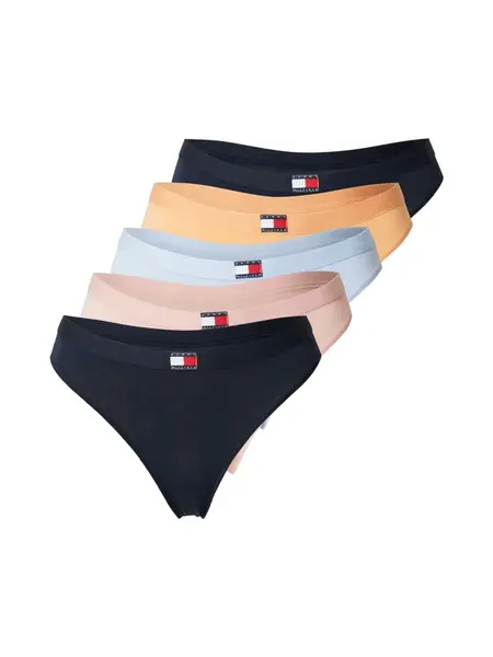 Tommy Hilfiger Underwear Tangá  námornícka modrá / svetlomodrá / broskyňová / pastelovo ružová / čierna