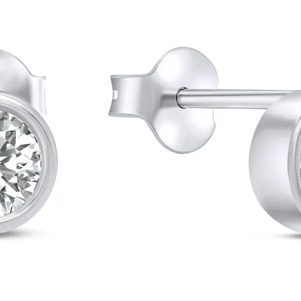 Brilio Silver Minimalistické stříbrné náušnice EA323W