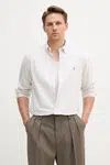 Bavlněná košile Polo Ralph Lauren pánská, béžová barva, regular, s límečkem button-down, 710953704