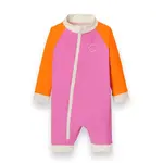 KiETLA ICONIK plavkový overal s UV ochranou - Pink Red - 6-12 mesiacov