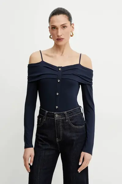 Halenka Morgan TROPEZA dámská, tmavomodrá barva, hladká, TROPEZA