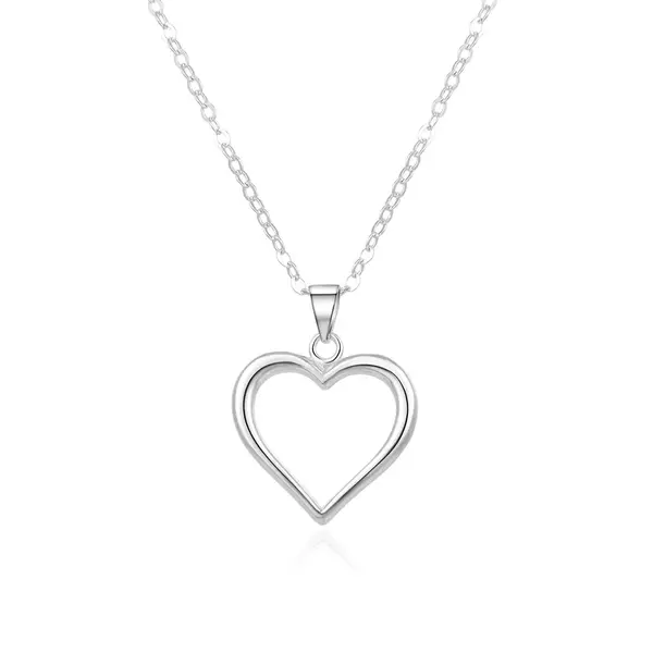 Beneto Romantický stříbrný náhrdelník AGS1013/47 (řetízek, přívěsek)