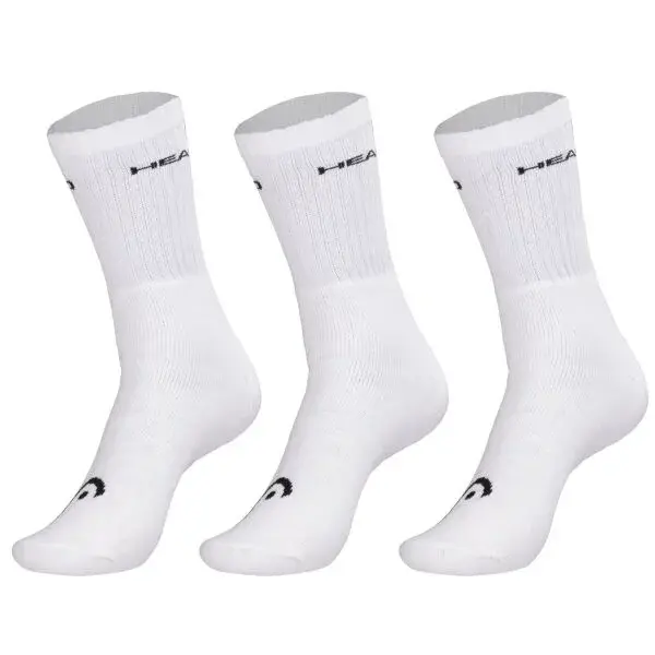 Head CREW 3P UNISEX Vysoké ponožky, bílá, velikost 43-46