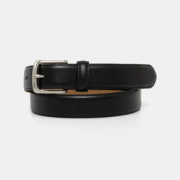 Kožený pásek Abercrombie & Fitch pánský, černá barva, KI112-5002