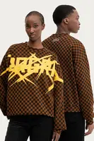 Bavlněná mikina Sprayground hnědá barva, vzorovaná, SP690E