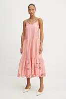 Bavlněné šaty Fracomina oranžová barva, midi, FJ25SD3001W400E5