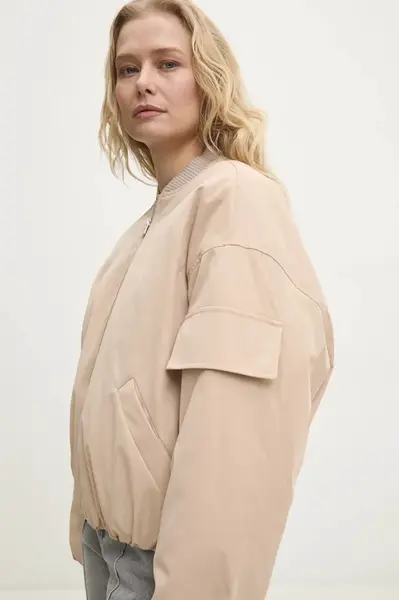 Bomber bunda Answear.LAB béžová barva, přechodná