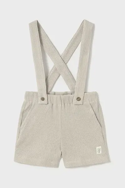 Dětské bavlněné šortky Mayoral béžová barva, 1243