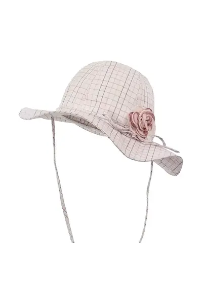 Dětský bavlněný klobouk Jamiks MERS růžová barva, JLH082