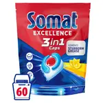 Somat Kapsle do myčky Excellence 3in1 Lemon 60 ks