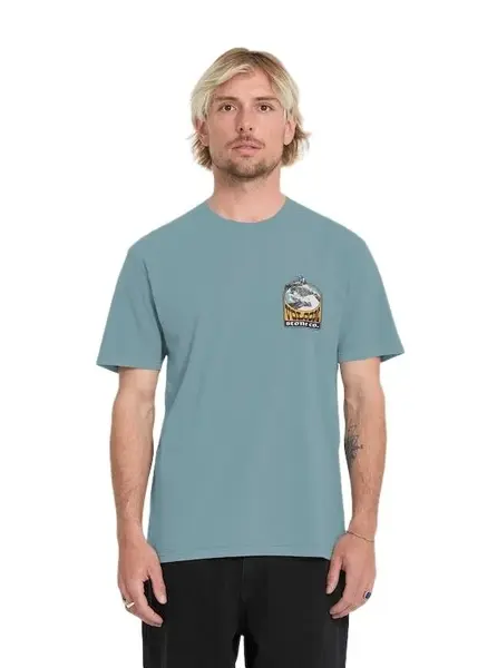 Volcom pánské tričko Zurf Co Pw Sst Tradewinds | Modrá | Velikost M | 100% bavlna