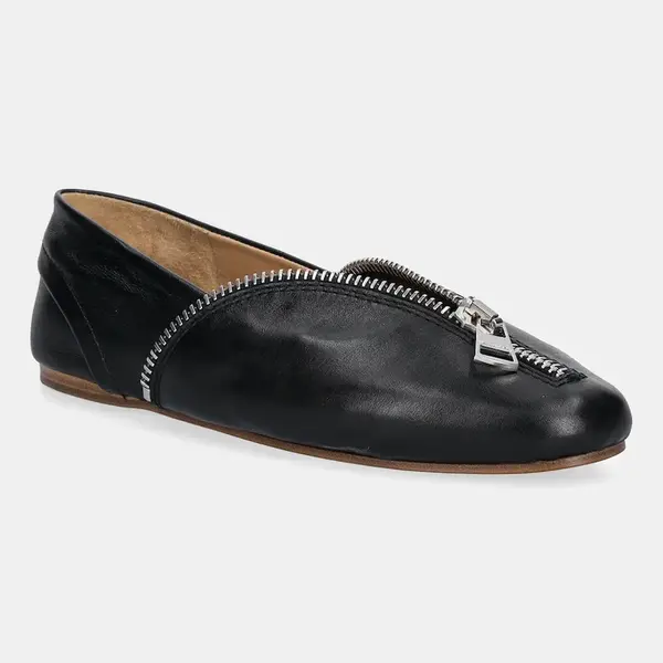 Kožené baleríny JW Anderson Biker Ballerina černá barva, BL0032 LA0268 999