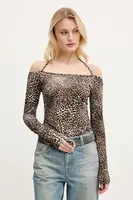 Halenka Miss Sixty dámská, béžová barva, vzorovaná, 6S1SJ52200