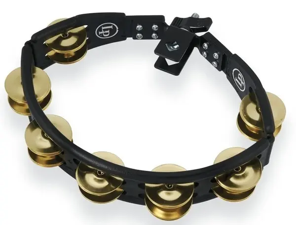 Latin Percussion Cyclops Tambourine Brass Jingles w Mount
