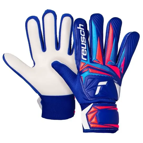 Reusch ATTRAKT STARTER SOLID JUNIOR Dětské brankářské rukavice, modrá, velikost