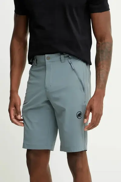 Outdoorové šortky Mammut Runbold IV pánské, šedá barva, 1023-01190