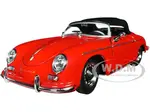 Porsche 356A Speedster Red with Black Soft Top "NEX Models" Series 1/24 Diecast Model Car by Welly