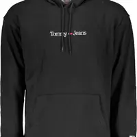 Tommy Jeans Mikina - TJM REG LINEAR HOODI čierna