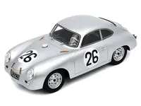 Porsche 356 26 Max Nathan - Helmut Helm Glockler "Porsche KG" "24 Hours of Le Mans" (1956) with Acrylic Display Case 1/18 Model Car by Spark