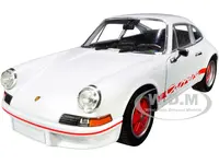 Porsche 911 Carrera RS 2.7 White with Red Stripes "NEX Models" 1/24 Diecast Model Car by Welly