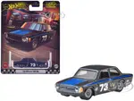 1973 Volvo 142 GL 73 Black with Blue Stripes and Hood "Boulevard" Series Diecast Model Car by Hot Wheels
