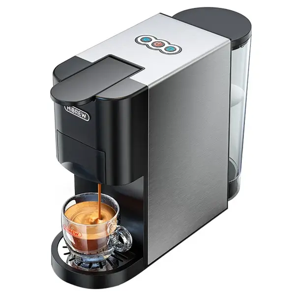 HiBREW H3A 5 in 1 Coffee Machine 19 Bar Pressure Cold/Hot Mode 800ml Water Tank Anti-dry Protection - Silver