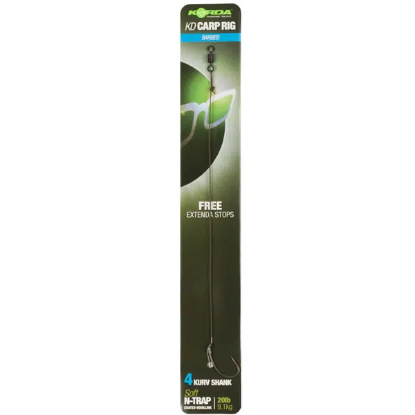 Korda návazec n-trap kd rig kurv-háček 4 / nosnost 20 lb