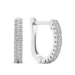 Brilio Silver Třpytivé stříbrné náušnice se zirkony EA564W