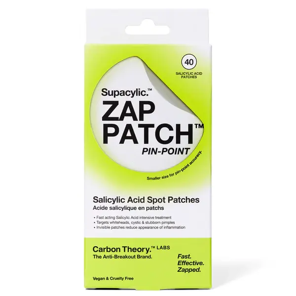 Carbon Theory Náplasti na akné Supacylic. Zap Patch Pin-Point (Salicylic Acid Spot Patches) 40 ks