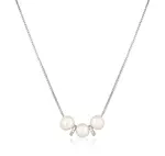 JVD Stříbrný náhrdelník se sladkovodními perlami a zirkony SVLN0545XD2P145