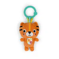 BRIGHT STARTS Chrastítko plyšové na C kroužku tygr Jingle Joy™ 0m+