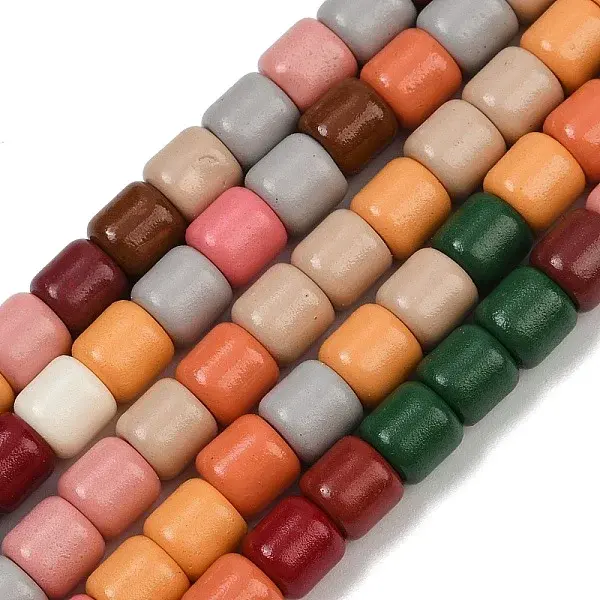 Baking Paint Glass Beads Strands