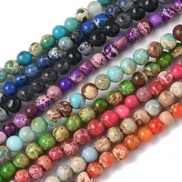 Dyed Natural Regalite/Imperial Jasper/Sea Sediment Jasper Beads Strands