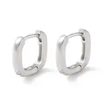 Brass Micro Pave Cubic Zirconia Hoop Earrings