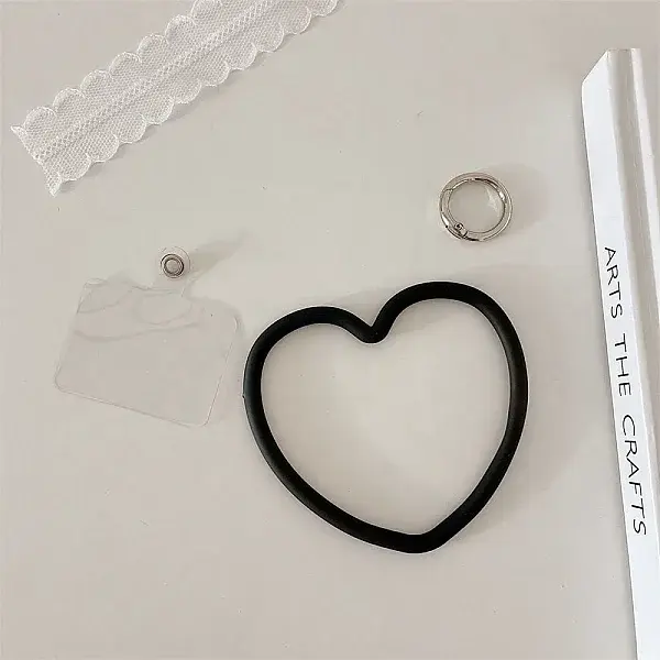 Silicone Love Heart Mobile Straps
