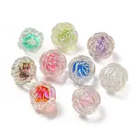 UV Plating Rainbow Iridescent Acrylic Beads