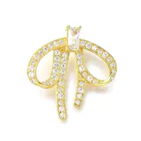 925 Sterling Silver Pave Clear Cubic Zirconia Pendants