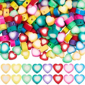 240Pcs 8 Colors Handmade Polymer Clay Beads