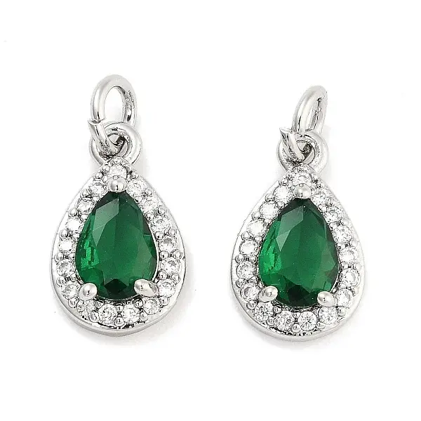 Brass with Cubic Zirconia Pendants