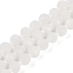 Natural White Jade Beads Strands