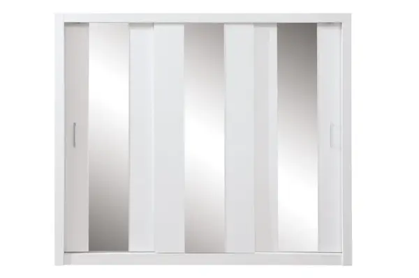 Šatní skříň angelika se zrcadlem i - bílá