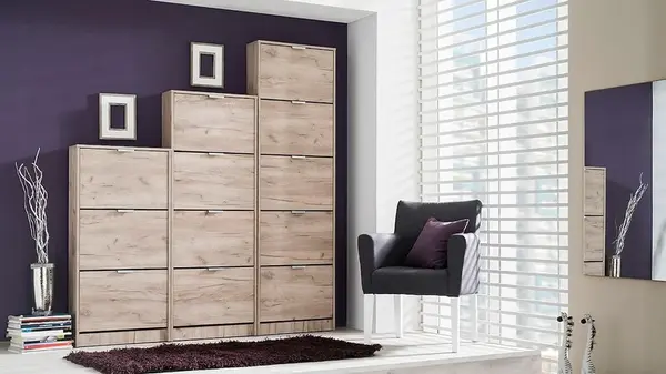 Sestava výklopných botníků felix - dub šedý