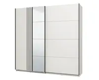 Šatní skříň plume-bílá/černá - s led osvětlením