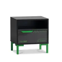 Noční stolek se zásuvkou diego - černá, zelená