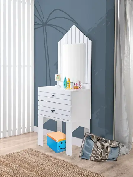 Komoda se zrcadlem dundee - bílá