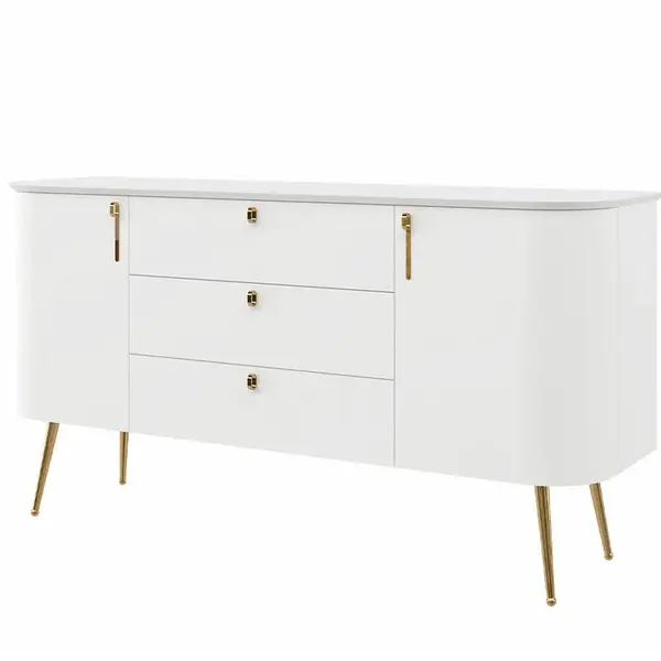 Kombinovaná komoda gendry - bílá, dub furneo