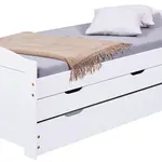 Posteľ z masívu 90x200cm s prístelkou a úložným priestorom janett -