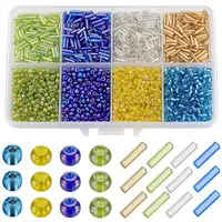 8 Style Round Glass Seed & Round Bugle Beads